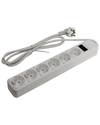 SP6W-130. Сетевой фильтр 6 розеток, 3м, белый. 5bites в Щелково