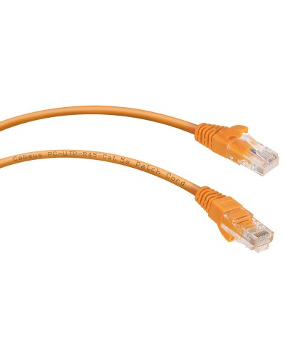 PC-UTP-RJ45-Cat.5e-0.5m-OR (7670c), оранжевый. Патч-корд медный. CABEUS в Щелково
