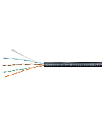 UTP-4P-Cat.5e-SOLID-OUT-PE-UV-100 (11246c-5). Кабель «витая пара» (LAN) для структурированных систем связи. CABEUS в Щелково