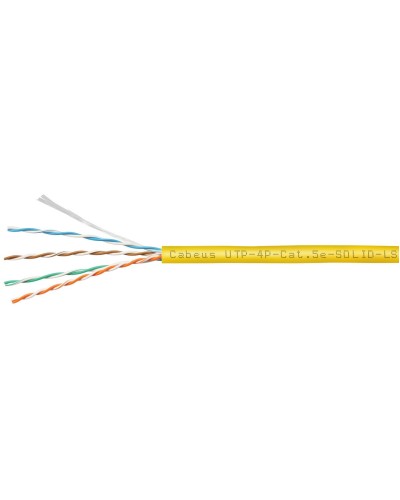 UTP-4P-Cat.5e-SOLID-LSZH-YL (9780c). Кабель «витая пара» (LAN) для структурированных систем связи. CABEUS в Щелково