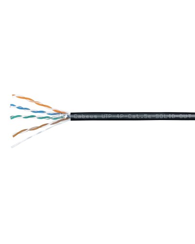 UTP-4P-Cat.5e-SOLID-OUT-LSZH-UV-100 (7172c-5). Кабель «витая пара» (LAN) для структурированных систем связи. CABEUS в Щелково