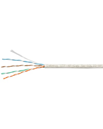 UTP-4P-Cat.5e-SOLID-WH-100 (7471c-5). Кабель «витая пара» (LAN) для структурированных систем связи. CABEUS в Щелково
