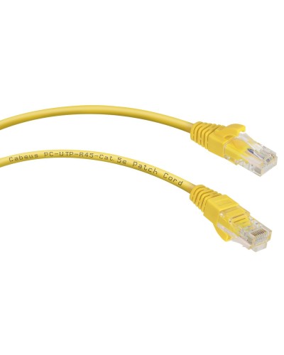 PC-UTP-RJ45-Cat.5e-0.15m-YL (8985c), желтый. Патч-корд медный. CABEUS в Щелково