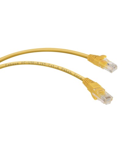 PC-UTP-RJ45-Cat.6-1m-YL (8705c), желтый. Патч-корд медный. CABEUS в Щелково