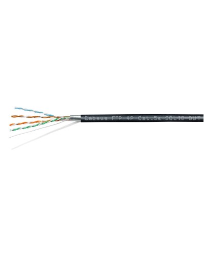 FTP-4P-Cat.5e-SOLID-OUT-LSZH-UV-100 (7176c-5). Кабель «витая пара» (LAN) для структурированных систем связи. CABEUS в Щелково