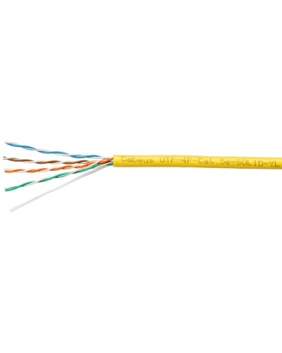 UTP-4P-Cat.5e-SOLID-LSZH-YL-100 (9780c-5). Кабель «витая пара» (LAN) для структурированных систем связи. CABEUS в Щелково