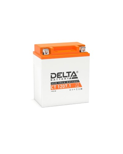 Delta CT 1207.1. Аккумулятор герметичный свинцово-кислотный стартерный. Delta в Щелково