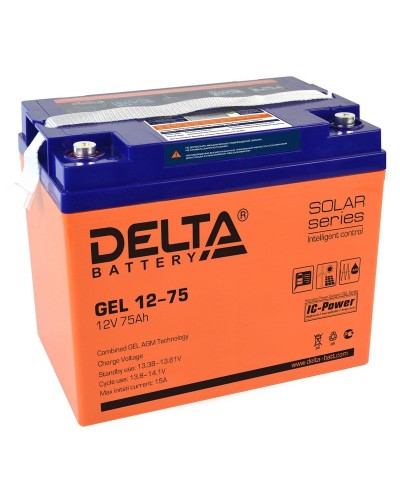 Delta GEL 12-75. Аккумулятор герметичный свинцово-кислотный. Delta в Щелково