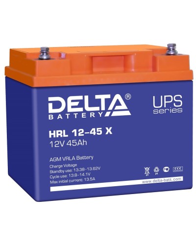 Delta HRL 12-45 X. Аккумулятор герметичный свинцово-кислотный. Delta в Щелково