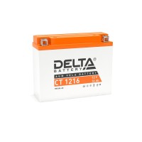 Delta CT 1216. Аккумулятор герметичный свинцово-кислотный стартерный. Delta