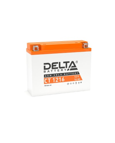 Delta CT 1216. Аккумулятор герметичный свинцово-кислотный стартерный. Delta в Щелково