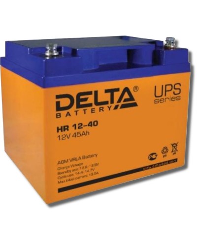 Delta HR 12-40. Аккумулятор герметичный свинцово-кислотный. Delta в Щелково