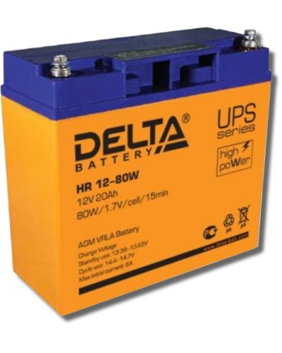 Delta HR 12-80 W. Аккумулятор герметичный свинцово-кислотный. Delta в Щелково