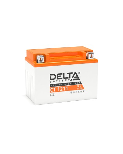 Delta CT 1211. Аккумулятор герметичный свинцово-кислотный стартерный. Delta в Щелково