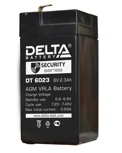 Delta DT 6023 (75мм). Аккумулятор герметичный свинцово-кислотный. Delta в Щелково