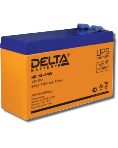 Delta HR 12-24 W. Аккумулятор герметичный свинцово-кислотный. Delta в Щелково