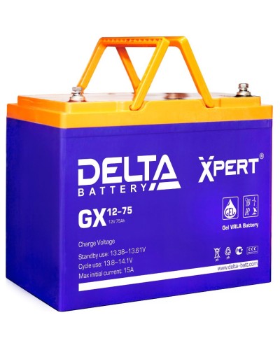 Delta GX 12-75. Аккумулятор герметичный свинцово-кислотный. Delta в Щелково