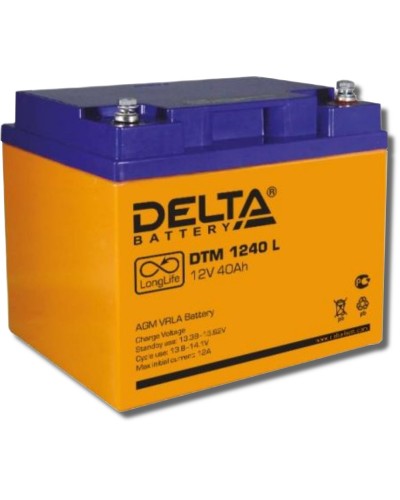 Delta DTM 1240 L. Аккумулятор герметичный свинцово-кислотный. Delta в Щелково