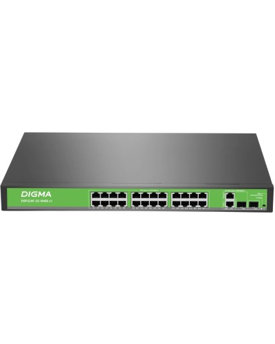 DSP224F-2C-R400 DSP224F-2C-R400 V1 (L2) 24х100Мбит/с 2хКомбо(1000BASE-T/SFP) 24PoE 24PoE+ 400W. Коммутатор с питанием по PoE. Digma в Щелково