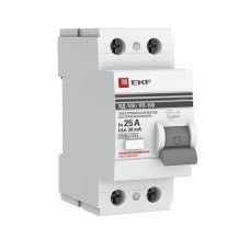 УЗО ВД-100 2P 25А 30мА тип AC эл-мех  PROxima (elcb-2-25-30-em-pro). Выключатель дифференциального тока (УЗО). EKF