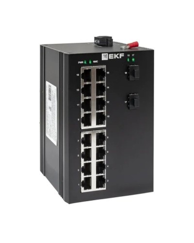 TSX-U-2GX/SFP-16GT. Промышленный неуправляемый коммутатор. EKF в Щелково