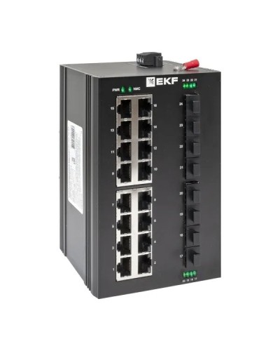 TSX-U-8GX/SFP-16GT. Промышленный неуправляемый коммутатор. EKF в Щелково