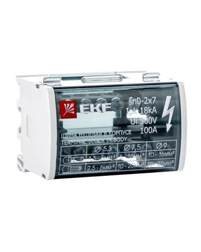Шина нулевая в корпусе 2х7 (sn0-2х7). Шина нулевая в корпусе. EKF в Щелково