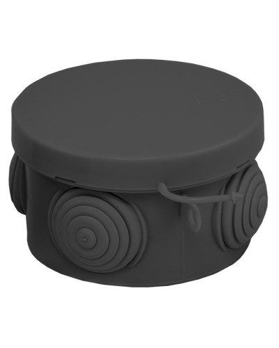 КМР-040-038 с крышкой (65х40) чёрная IP54 (plc-kmr-040-038-b). Коробка распределительная. EKF в Щелково