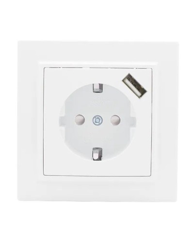 Минск Розетка 1-местная СП с/з 16А (ERR16-028-100-USB). Розетка 1-местная СП с/з 16А. EKF в Щелково