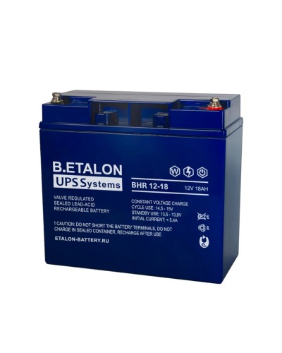 B.ETALON BHR 12-18. Аккумулятор герметичный свинцово-кислотный. ETALON в Щелково