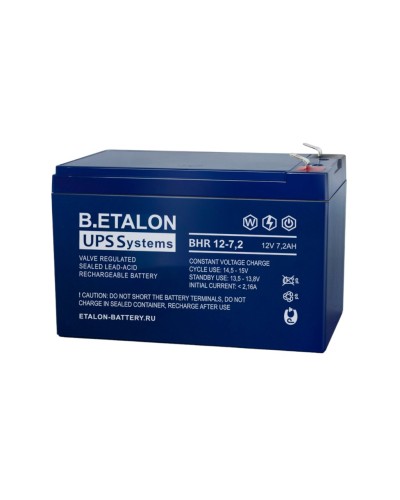 B.ETALON BHR 12-7,2. Аккумулятор герметичный свинцово-кислотный. ETALON в Щелково