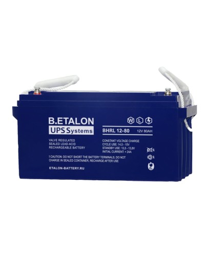 B.ETALON BHRL 12-80. Аккумулятор герметичный свинцово-кислотный. ETALON в Щелково