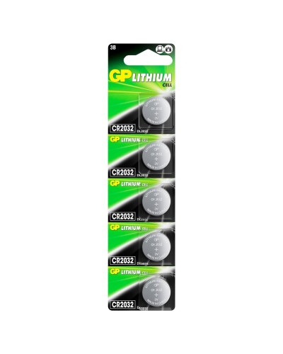 GP Lithium CR2032 (GP CR2032-2C5 100/2000), упак. 5 шт. БЛИСТЕР. Литиевые дисковые батарейки. GP Batteries в Щелково