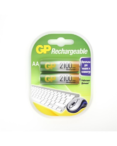 GP 210AAHC AA (GP 210AAHC-2DECRC2), упак. 2 шт.. Перезаряжаемые аккумуляторы. GP Batteries в Щелково