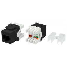 KJ8-8P8C-C6A-180-BK. Вставка Keystone Jack RJ-45. Hyperline
