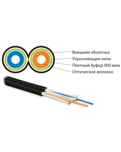 FO-D3-IN-50-2-LSZH-BK. Кабель волоконно-оптический многомодовый. Hyperline в Щелково