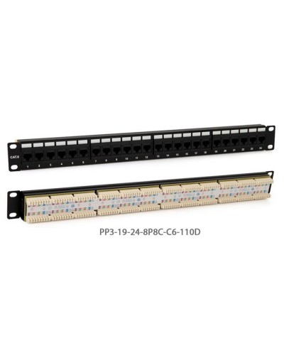 PP3-19-24-8P8C-C6-110D. Патч-панель 19. Hyperline в Щелково