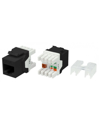 KJ8-8P8C-C6-180-BK. Вставка Keystone Jack RJ-45. Hyperline в Щелково