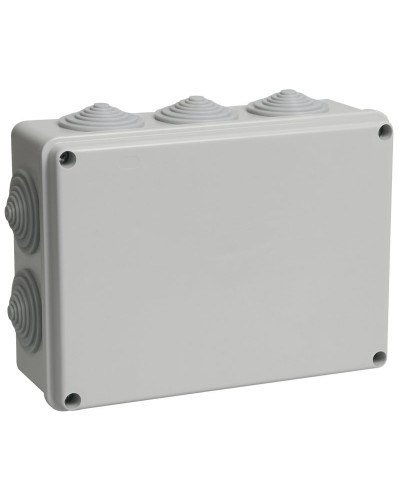 Коробка распаячная КМ41244 190х140х70 открытой проводки IP55 10 гермовводов серая (UKO11-190-140-070-K41-55). Коробка распаячная безгалогенная (HF). IEK в Щелково