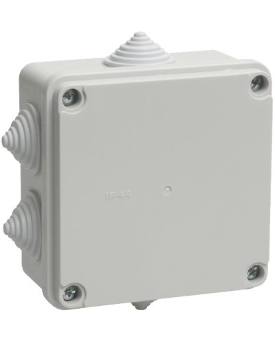 Коробка распаячная КМ41234 100х100х50 открытой проводки IP55 6 гермовводов серая (UKO11-100-100-050-K41-55). Коробка распаячная безгалогенная (HF). IEK в Щелково