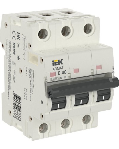 M10N 3P C 40А 10кА ARMAT (AR-M10N-3-C040). Автоматический выключатель. IEK в Щелково