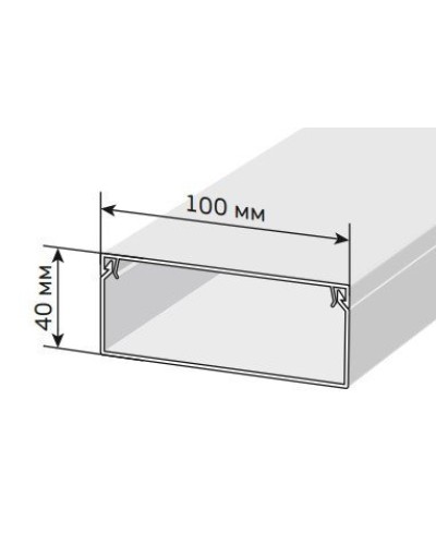Короб 100х40 ЭЛЕКОР (CKK10-100-040-1-K01). Кабель-канал с двойным замком. IEK в Щелково