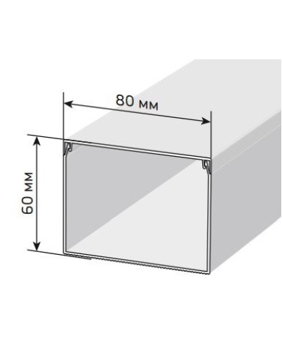 Короб 80х60 ЭЛЕКОР (CKK10-080-060-1-K01-008). Кабель-канал с двойным замком. IEK в Щелково
