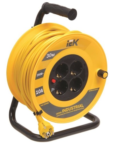 УК50 4 места, 50м (WKP15-16-04-50). Удлинитель на катушке Industrial. IEK в Щелково