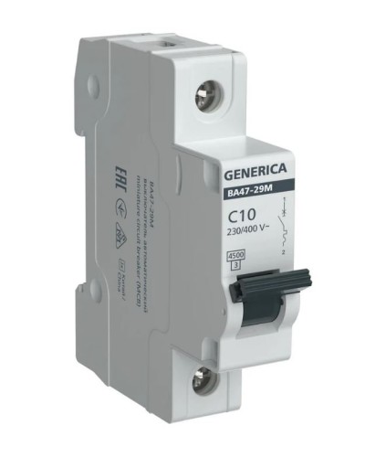 GENERICA ВА47-29М 1P C 10А 4,5кА (MVA21-1-010-C-G). Автоматический выключатель. IEK в Щелково