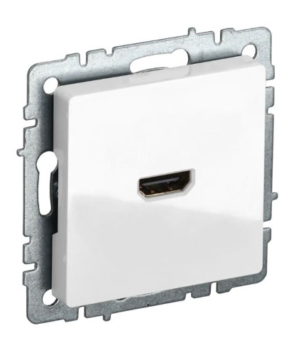 Розетка HDMI РHDMI-0-БрБ белая BRITE (BR-H10-K01). Розетка HDMI. IEK в Щелково