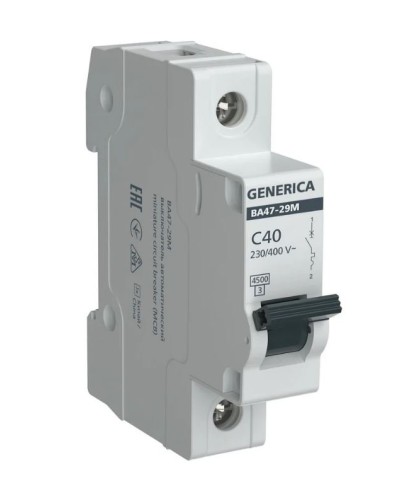 GENERICA ВА47-29М 1P C 40А 4,5кА (MVA21-1-040-C-G). Автоматический выключатель. IEK в Щелково