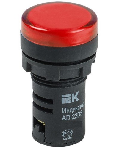 Лампа AD22DS (LED)матрица D22мм красный 230В (BLS10-ADDS-230-K04). Светосигнальный индикатор. IEK в Щелково