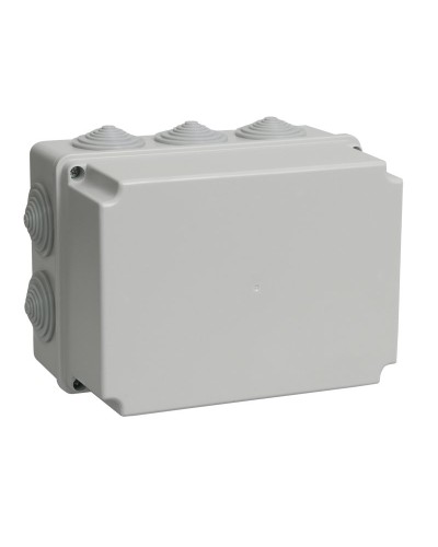 Коробка распаячная КМ41245 190х140х120 открытой проводки IP44 10 гермовводов серая (UKO10-190-140-120-K41-44). Коробка распаячная безгалогенная (HF). IEK в Щелково