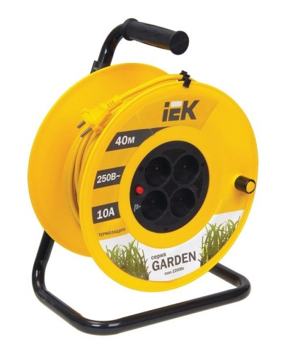 УК40 4 места, 40м (WKP23-10-04-40). Удлинитель на катушке Garden. IEK в Щелково